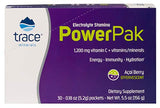 Trace Minerals | Power Pak Electrolyte Powder Packets | 1200 mg Vitamin C, Zinc, Magnesium | Boost Hydration, Immunity, Energy, Muscle Stamina | Acai Berry | 30 Packets
