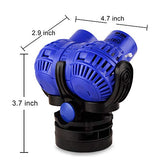 FREESEA Aquarium Circulation Pump Wave Maker Power Head with magnetic mount Suction (1600 GPH, Blue)