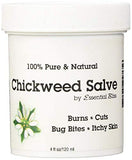 Essential Bliss Chickweed Salve 4OZ * 100% Pure * All Natural Organic No Additives * Soothing Anti Itch Cream * Provides Relief from Dry Skin