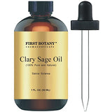 100% Clary Sage Pure Essential Oil - Premium Clary Sage Oil for Aromatherapy, Massage, Topical & Household Uses - 1 fl oz (Clary Sage)