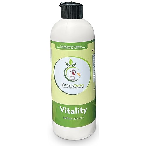 VermisTerra Vitality 16 oz - Worm Castings Super Concentrate, Plant Food, Fertilizer - Promotes Health, Amazing Growth for Vegetables, Fruit, Houseplants - Non-Toxic, Gentle - Will Not Burn