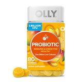 OLLY Probiotic Gummy, 1 Billion CFUs, Immune and Digestive Support, Chewable Probiotic Supplement, Mango, 80 Count