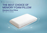 Vaverto Gel Memory Foam Pillow -Standard Size - Ventilated, Premium Bed Pillows with Viscose Made from Bamboo Pillow Cover, Cooling, Contoured Support, Orthopedic Sleeping, Side and Back Sleepers