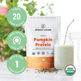 Sprout Living Simple Pumpkin Seed Protein Powder, 20 Grams Organic Plant Based Protein Powder Without Artificial Sweeteners, Non Dairy, Non-GMO, Vegan, Gluten Free, Keto Drink Mix (2 Pound)