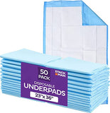 Chucks Pads Disposable [50-Pack] Underpads 23x36 Incontinence Chux Pads Absorbent Fluff Protective Bed Pads, Pee Pads for Babies, Kids, Adults & Elderly | Puppy Pads Large for Training Leak Proof