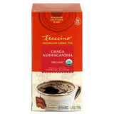 Teeccino Chaga Ashwagandha Tea - Butterscotch Cream - Organic Mushroom Adaptogenic Herbal Tea, 3x More Herbs than Regular Tea Bags, Prebiotic, Caffeine Free, Gluten Free - 25 Tea Bags