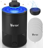 Vortex Indoor Insect Trap - Catcher & Killer for Fruit Flies, Gnat, Mosquito, Moth - UV Light Non Zapper Suction Glue Board - Bug Light Fruit Fly Trap
