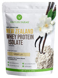 Antler Farms - 100% Grass Fed New Zealand Whey Protein Isolate, Vanilla Flavor, 2 lbs - Pure and Clean, 4 Ingredients, Delicious, Cold Processed