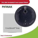 Genuine OEM Switzerland Wax Guards Filters, Cerushield Disk v2.0 098-0445 Accessories for Phonak Hearing Aid Audeo Marvel Paradise Lumity Hearing Aid only using SDS 4.0 receiver-2 pack/16 Filter Total