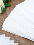 200 Pack Disposable Adult Bibs for Eating 14 x 24 Tie Back Single Use Clothes Protector for Elderly Water Resistant (White)