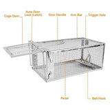 KOCASO 1-Pack Humane Rat Trap, 1-Door Small Live Chipmunk Trap That Work for Indoor Outdoor, Easy to Catch and Release Live Animal Trap Mouse Trap Cage for Rodent Mice Voles Hamsters, Metal & Reusable