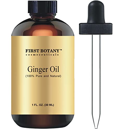 100% Pure Ginger Essential Oil - Premium Ginger Oil for Aromatherapy, Massage, Topical & Household Uses - 1 fl oz (Ginger)