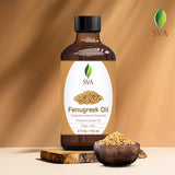 SVA Fenugreek Oil 4oz (118ml) Premium Carrier Oil with Dropper for Hair Care, Hair Oiling, Scalp Massage & Skin Care