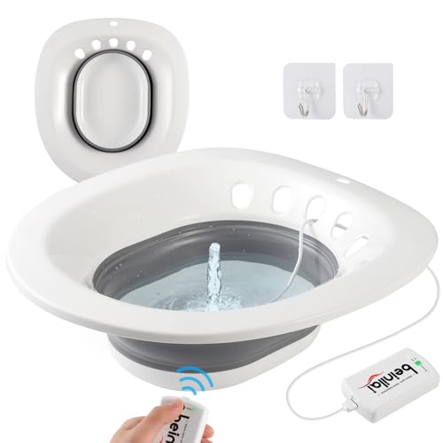 Electric Sitz Bath,Sitz Bath for Hemorrhoids,for Toilet Seat,for Postpartum Care,Collapsible Sitz Bath Tub for Adults,Deep Sits Bath Kit for Women