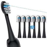 FitMount 6 Pack Toothbrush Replacement Heads Compatible with WaterPik Sonic Fusion 2.0, FitMount Flossing Brush Head Fit for Water-Pic SF-01W SF-02W and 2.0 SF-03 SF-04