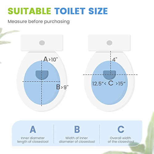 OasisSpace Toilet Seat Risers with Lid and Lock- Padded Toilet Seat Ad ...