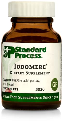 Standard Process Iodomere - Whole Food Metabolism and Thyroid Support with Echinacea Purpurea, Green Lipped Mussel, Organic Carrot, Organic Sweet Potato, and Iodine - 90 Tablets