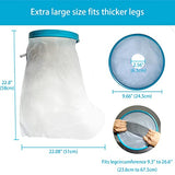 Tideshake - 100% Waterproof Extra Wide Leg Cast Cover for Showering, Reusable Extra Large Adult Short Leg Cast Protector, Cast Bag for Shower, Cast Cover for Showering Foot