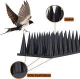 JOROMIT Bird Spikes, 20 Packs 23 Ft Bird Deterrent Spikes Strips Bird Spikes for Small Birds Deterrent Spikes for Fences and Roof to Keep Birds Away