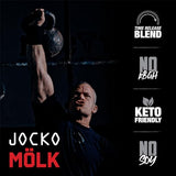 Jocko Mölk Whey Protein Powder (Strawberry) - Keto, Probiotics, Grass Fed, Digestive Enzymes, Amino Acids, Sugar Free Monk Fruit Blend - Supports Muscle Recovery & Growth - 31 Servings (New 2lb Bag)