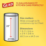 Glad ForceFlex Tall Kitchen Drawstring Trash Bags, 13 Gal, Fresh Clean Scent with Febreze, 110 Ct