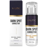 VALITIC Dark Spot Corrector for Face - Kojic Acid, Vitamin C & Retinol – Infused with Niacinamide & Glycolic Acid, Hyperpigmentation & Post Acne Marks- 30 ML