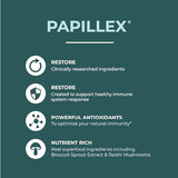 Dietary Supplement Tablets by Papillex - All Natural Immune Support - Immunity Defense - Best Immune System Booster - Organic 60 Capsules Bottle (Single Bottle)