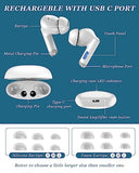 CHISANA 2 in 1 Bluetooth Hearing Aids, Rechargeable Digital Hearing Sound Amplifiers, White