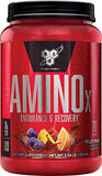 BSN Amino X Muscle Recovery & Endurance Powder with BCAAs, Intra Workout Support, 10 Grams of Amino Acids, Keto Friendly, Caffeine Free, Flavor: Fruit Punch, 70 Servings (Packaging May Vary)