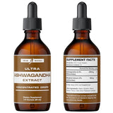 Ultra6 Nutrition Ashwagandha Liquid Drops - Ashwagandha Supplements with Rhodiola Rosea Tincture - Organic Ashwagandha Root Extract for Mood and Energy - Supplement for Men & Women