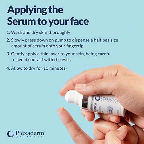 Plexaderm Rapid Reduction Eye Serum - Advanced Formula Anti Aging Visibly Reduces Under-Eye Bags, Wrinkles, Dark Circles, Fine Lines & Crow's Feet Instantly Instant Wrinkle Remover for Face