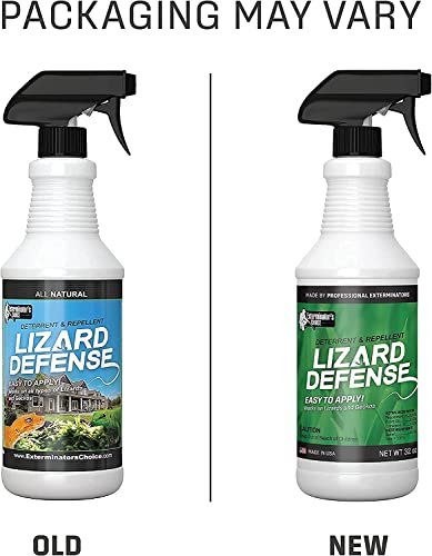 Exterminators Choice Lizard Defense Spray | 32 Ounce | Natural, Non-Toxic Lizard Repellent, Home Extermination Spray | Quick, Easy Pest Control | Safe Around Kids & Pets