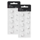 Hearing Aid Domes for Oticon Replacements, Oticon Minifit Double Vent Bass Domes (8 mm/2 Packs）, Universal Domes for Oticon Hearing Aid Supplies.