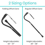 Vive Walking Cane for Women, Men, Elderly - Patented Offset Grip - Lightweight Adjustable Walking Aid with a Non-Slip Tip - Sturdy Balancing Mobility Aid for Seniors, Supports Up to 250lbs (Teal)