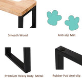 Squatty Potty for Adults with Rubber Non-Slip Mat, 7.25" Wood Squatty Poop Stool for Bathroom Adults Everyone Toilet Stool,Squatty Potty for Pooping Stool with Heavy Duty Metal Stand