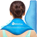 RelaxCoo Neck Ice Pack Wrap, Reusable Gel Ice Pack for Neck Shoulders, Cold Compress Therapy for Pain Relief, Injuries, Swelling, Bruises, Sprains, Inflammation and Cervical Surgery Recovery