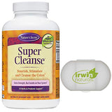 Nature's Secret Super Cleanse Extra Strength Toxin Detox & Gentle Elimination Total Body Cleanse, Digestive & Colon Health Support, 200 Tablets, with a Pill Case