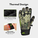 Extremus Buckwell Winter Gloves - Touchscreen Water Resistant Warm Fishing Gloves for Cold Weather - Men and Women’s Gloves for Ice Fishing, Photography, or Hunting (Prym1 MP Extra Large)