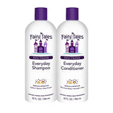 Fairy Tales Daily Cleanse Everyday Kids Shampoo + Conditioner set - Gentle Natural Defining Shampoo and Conditioner, Tangle Free, Moisturizing and Hydrating Formula, Paraben Free - 32 oz Shampoo and 32 oz Conditioner