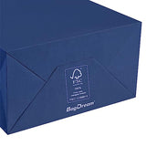 BagDream Navy Blue Gift Bags 8x4.25x10.5 100Pcs Paper Bags, Paper Gift Bags with Handles Bulk Paper Shopping Bags Kraft Bags Party Favor Bags Retail Merchandise Bags Sacks