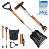 Snow Shovel Brush Removal Tools - 3 in 1 Retractable Car Snow Shovel, Rotatable Snow Brush, Ice Scraper, Car Winter Kit, Portable Emergency Snow Removal Shovel Snow Brush for Car Truck Camping Outdoor