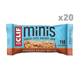 CLIF BAR Minis - Crunchy Peanut Butter - Made with Organic Oats - Non-GMO - Plant Based - Snack-Size Energy Bars - 0.99 oz. (20 Pack)