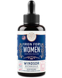 WINDSOR BOTANICALS Liquid Iron Supplement for Women Folic Acid, Vitamin C, Vegan