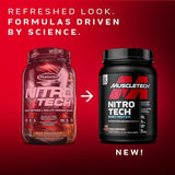 Whey Protein Powder | MuscleTech Nitro-Tech Whey Protein Isolate & Peptides | Protein + Creatine for Muscle Gain | Muscle Builder for Men & Women | Sports Nutrition | Strawberry, 4 lb (40 Servings)