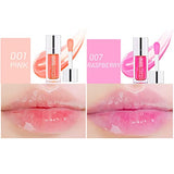 2 Colors Hydrating Plumping Lip Glow Oil,Moisturizing Lip Oil Gloss Transparent Glossy Lip Gloss Primer Lip Tint for Lip Care and Dry Lip by Aaiffey (001#+007#)