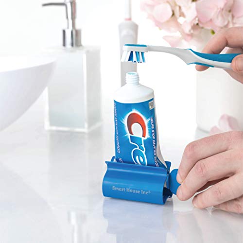 Toothpaste Squeezer Tube Roller Stainless Steel Tube Squeezer Rollers, Saves Toothpaste, Creams, Puts an end to Waste (Blue)