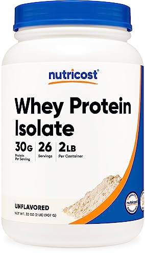 Nutricost Whey Protein Isolate (Unflavored) 2LBS