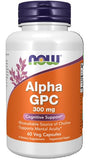 NOW Supplements, Alpha GPC 300 mg with Bioavailable Source of Choline, 60 Veg Capsules