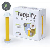 Trappify Hanging Fly Traps Outdoor: Fruit Fly Traps for Indoors | Fly Catcher, Gnat, Mosquito, & Flying Insect Catchers for Inside Home - Disposable Sticky Fly Trap for Indoor House Pest Control