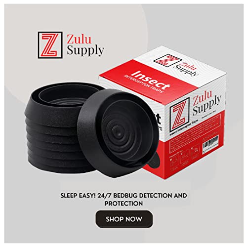 Zulu Supply Bed Bug Interceptors, Traps, 8 Pack, Bedbug Monitor, Insec ...